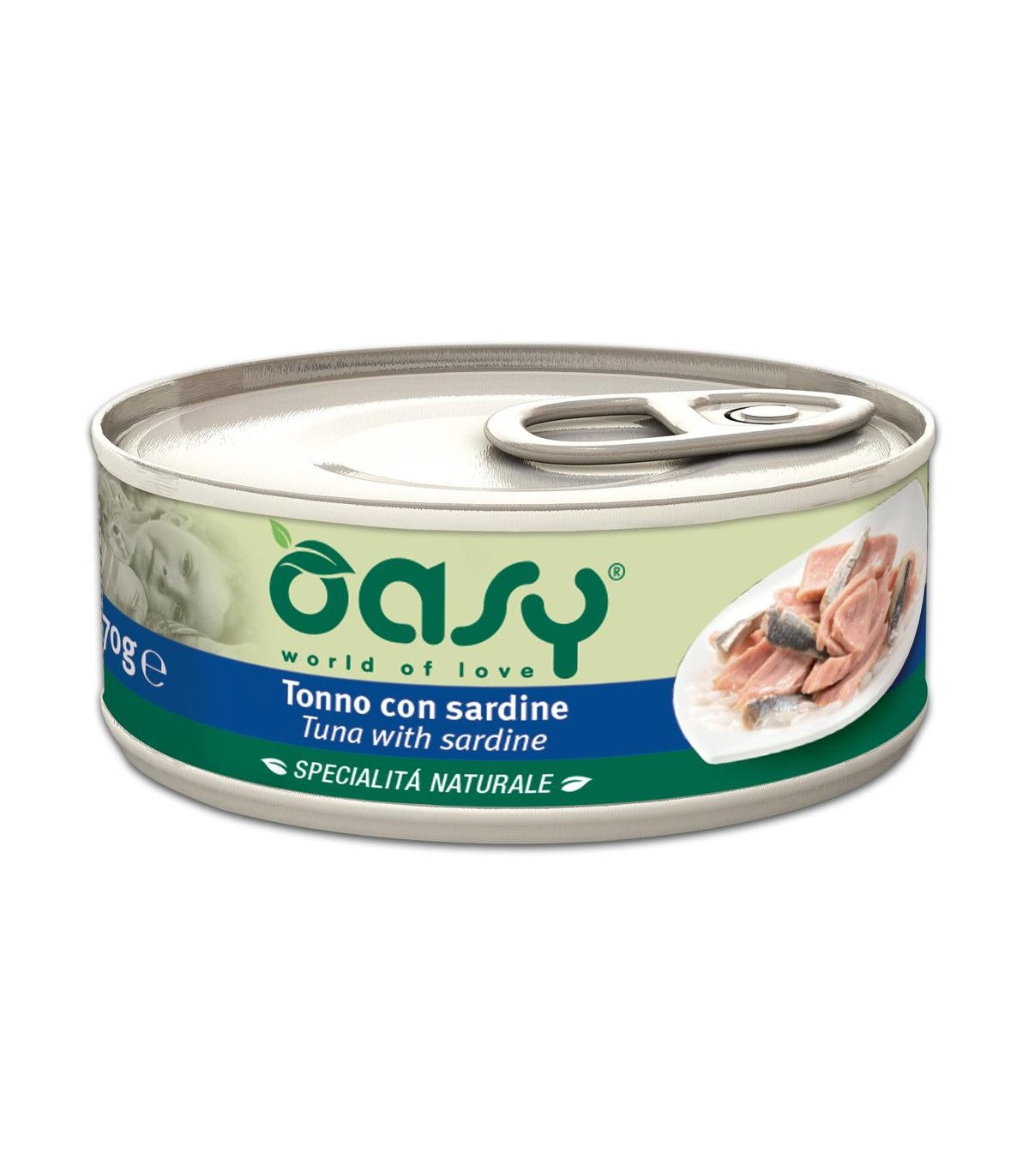 Oasy Specialità Naturale Tonno con Sardine 70gr Oasy Specialità Naturale Tonno con Sardine 70gr